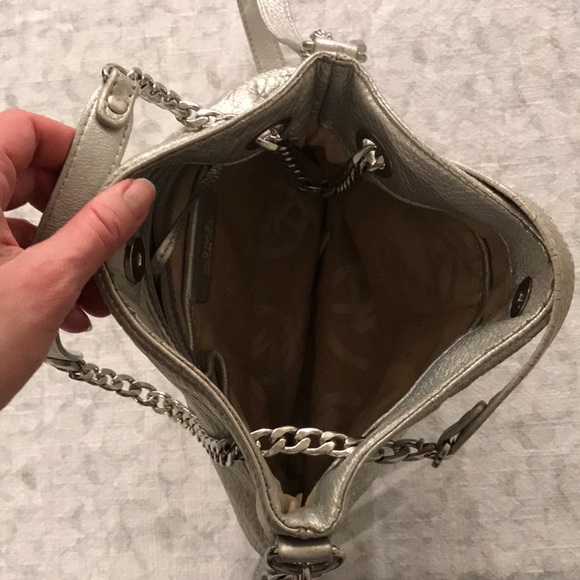 MICHAEL KORS Silver Leather Handbag - Picture 4 of 9